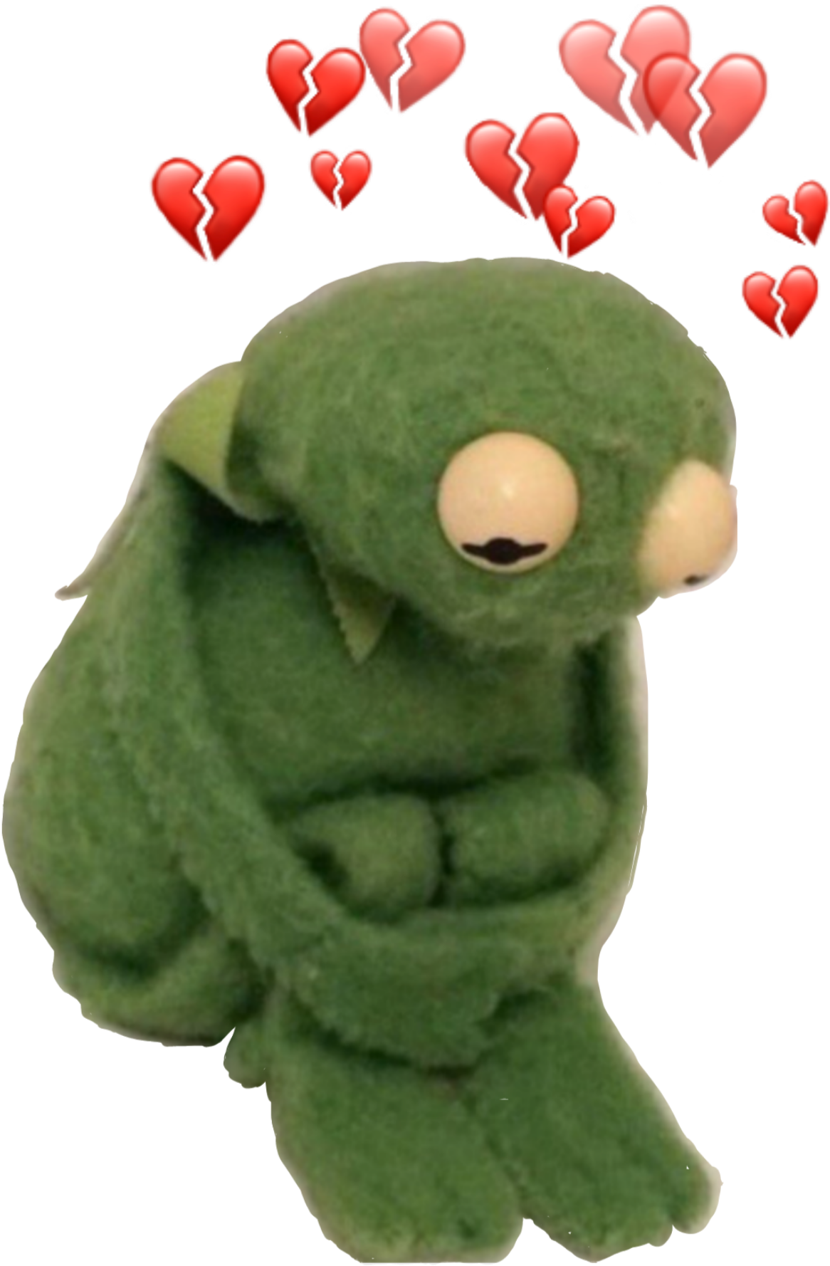 Freetoedit Aesthetic Sadaesthetic Kermit Kermit The - Kermit The Frog Heart Broken (2289x2289), Png Download