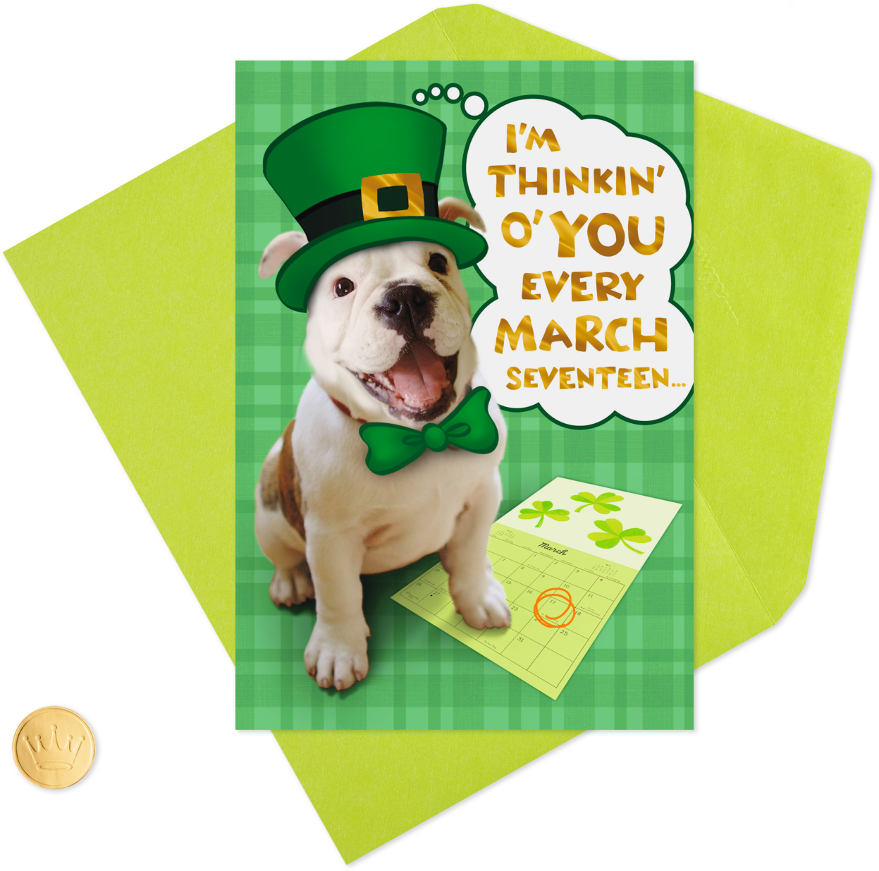 Leprechaun Dog Thinking Of You St - Companion Dog (1470x1470), Png Download
