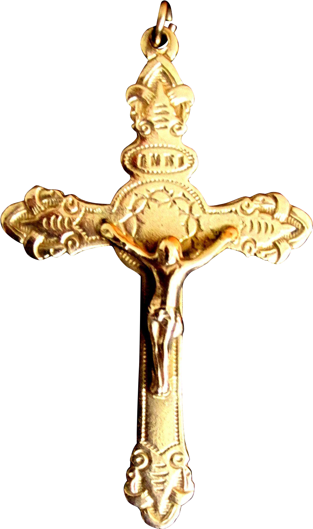 Ornate Cross Png - Solid Gold Crucifix (1732x1732), Png Download