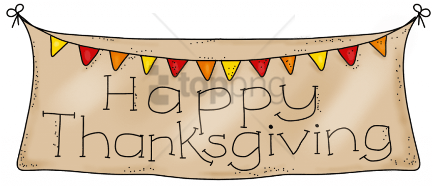 Free Png Download Thanksgivingtransparent Background - Thanksgiving Banner Clip Art (850x371), Png Download