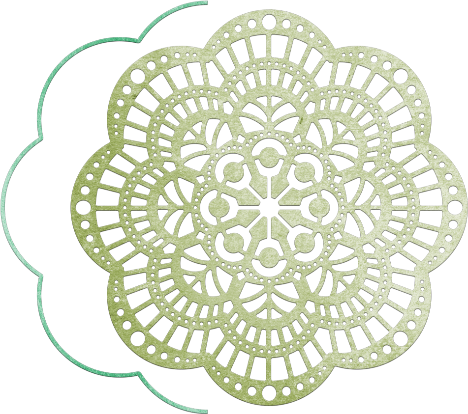 Ambergris Doily W/ Angel Wing Die - Samra (1000x1000), Png Download