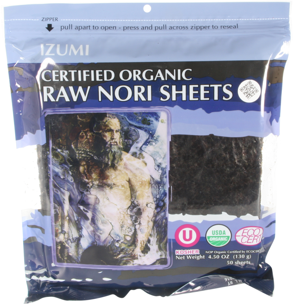 Mineral Rich Raw Seaweed Superfood - Nori Sheets 50 (1100x1100), Png Download