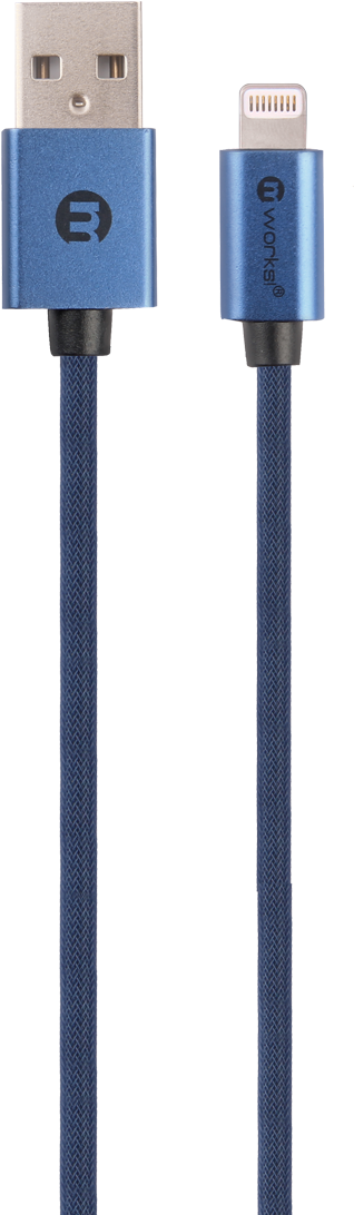 Braided Lightning Sync & Charge Cable - Usb Cable (1201x1200), Png Download