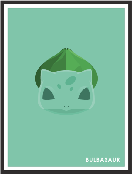 Bulbasaur By Remi Milleret Millimade - Bulbasaur Poster (500x667), Png Download