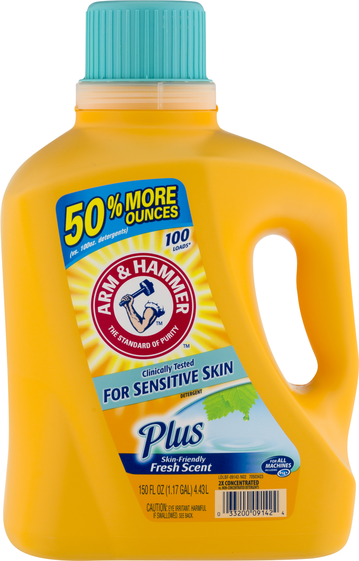 Arm & Hammer Ultra Laundry Detergent For Sensitive - Arm And Hammer Detergent Sensitive Skin Plus Scent (1800x1800), Png Download