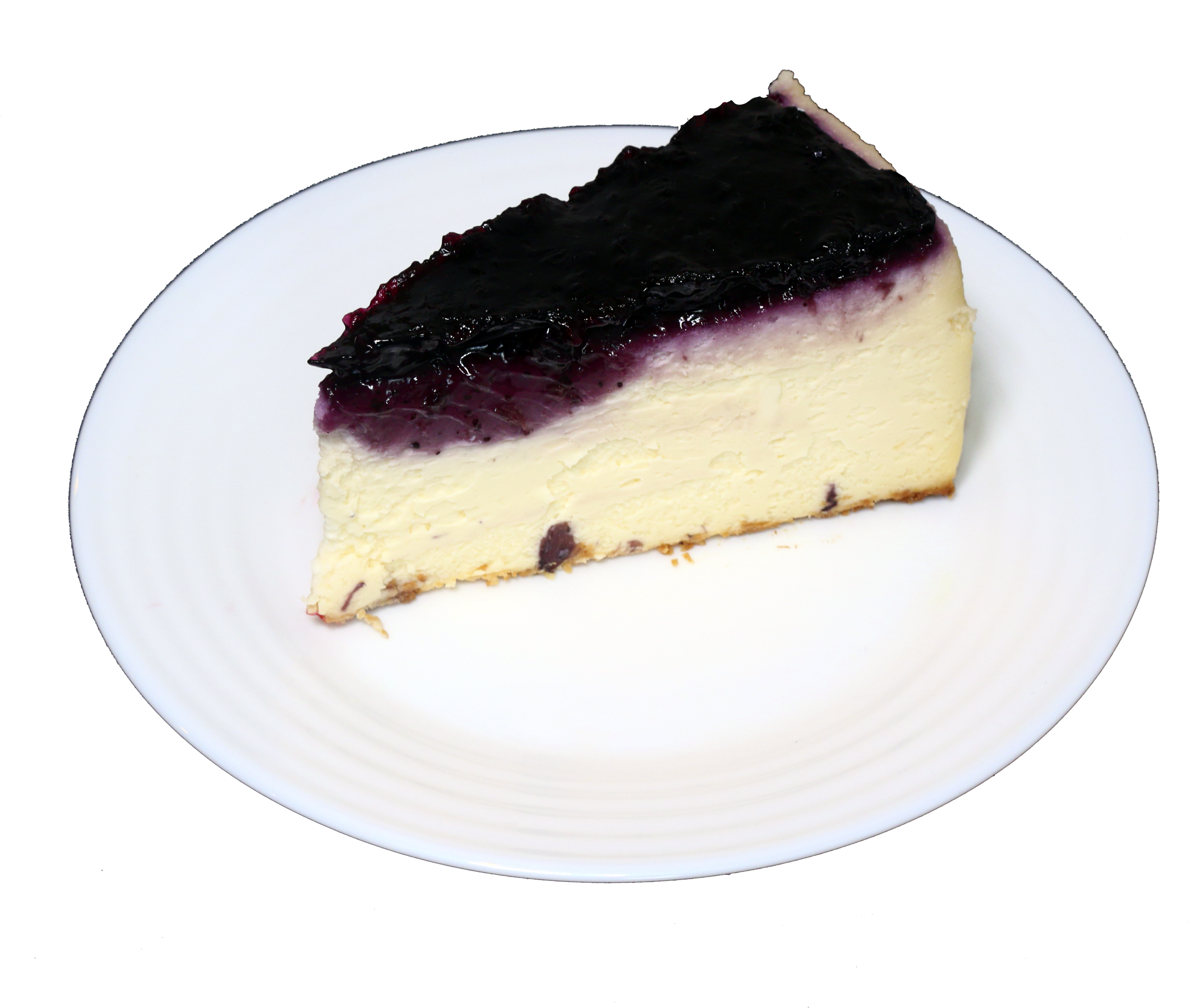 Blueberry Cheesecake - Kuchen (3288x3192), Png Download