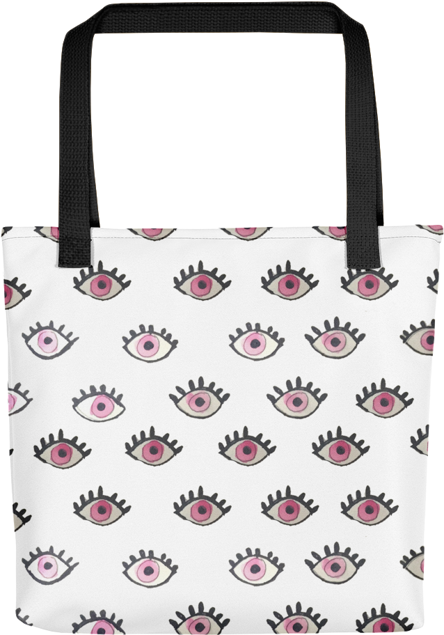 Pink Evil Eyes Tote - Tote Bag (1000x1000), Png Download