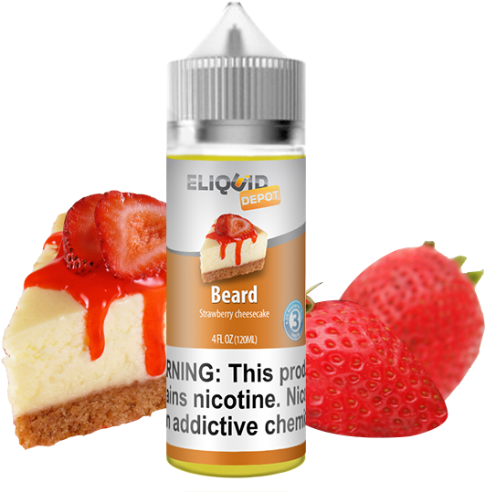 Beard Strawberry Cheesecake Vape Juice By Eliquid Depot - Strawberry Cheesecake Vape (700x700), Png Download