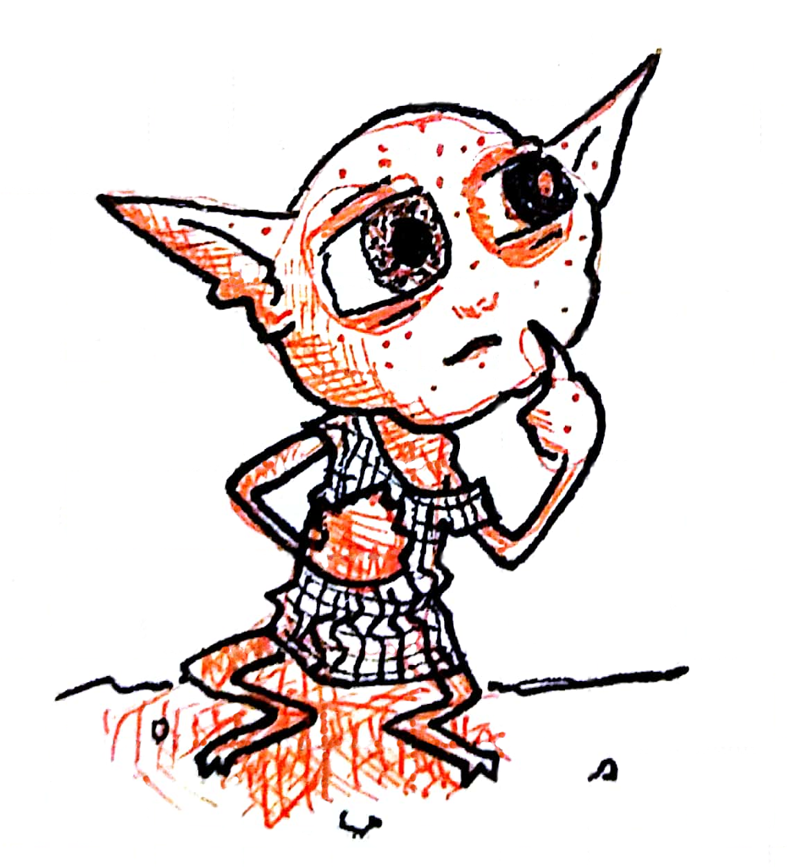 Goblin Heart - Cartoon (1137x1278), Png Download