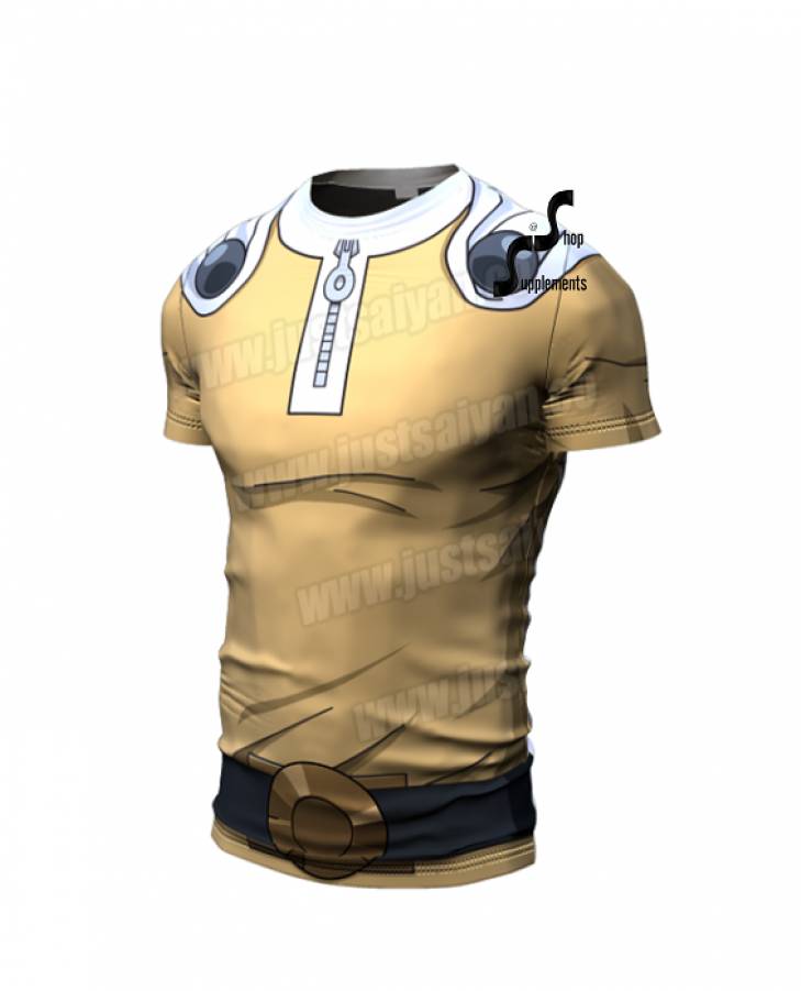 Just Saiyan Short Sleeve Skinz Compression-saitama - Sweater Vest (900x900), Png Download