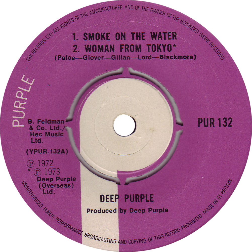 Pur132 Deep Purple Label - Deep Purple Record Label (1002x1002), Png Download