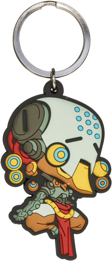 Cute But Deadly Zenyatta Keychain - Cartoon (900x900), Png Download