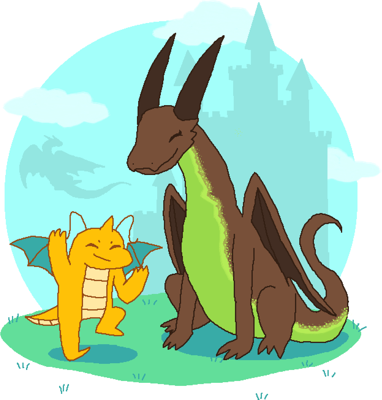 Its Dragon Day Apparently - Cartoon (1400x1400), Png Download
