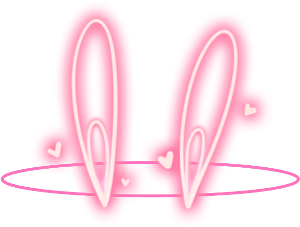 #loop #ring #bunny #bunnyears #pink #glow #filter - Heart (1024x1024), Png Download