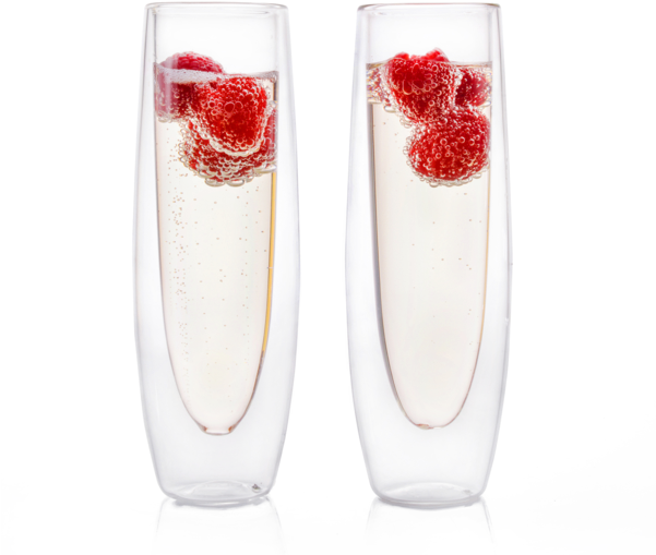 Flute Champagne Double Paroi (600x600), Png Download