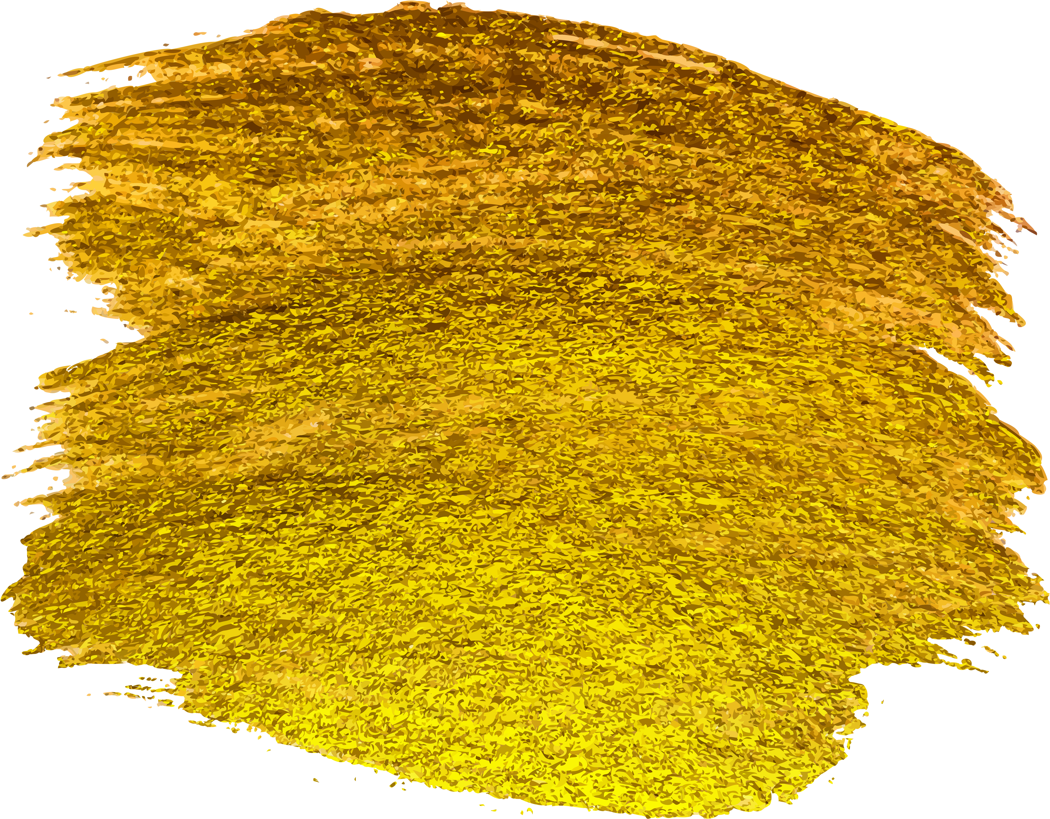 Golden Paint Stain Transparent Image (3500x2741), Png Download