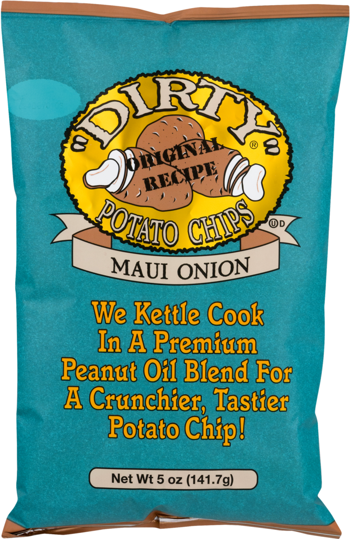 Dirty Kettle Potato Chips, Maui Onion - Dirty Potato Chips Jalapeno Heat 2oz (1100x1100), Png Download