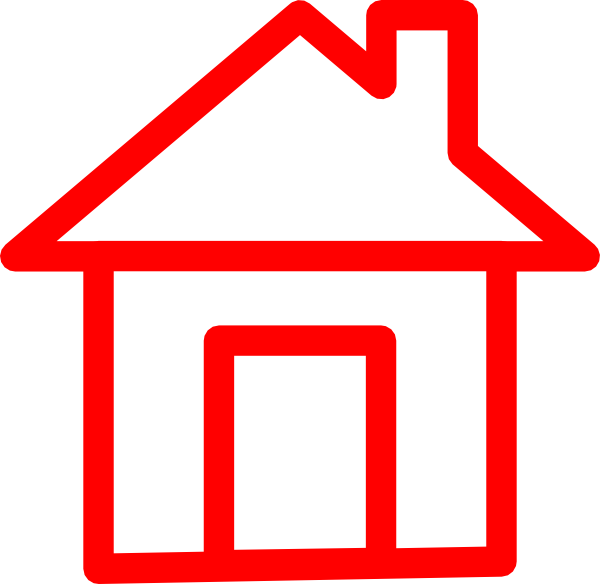 Home Clipart Red House - Red Home Clip Art (600x584), Png Download