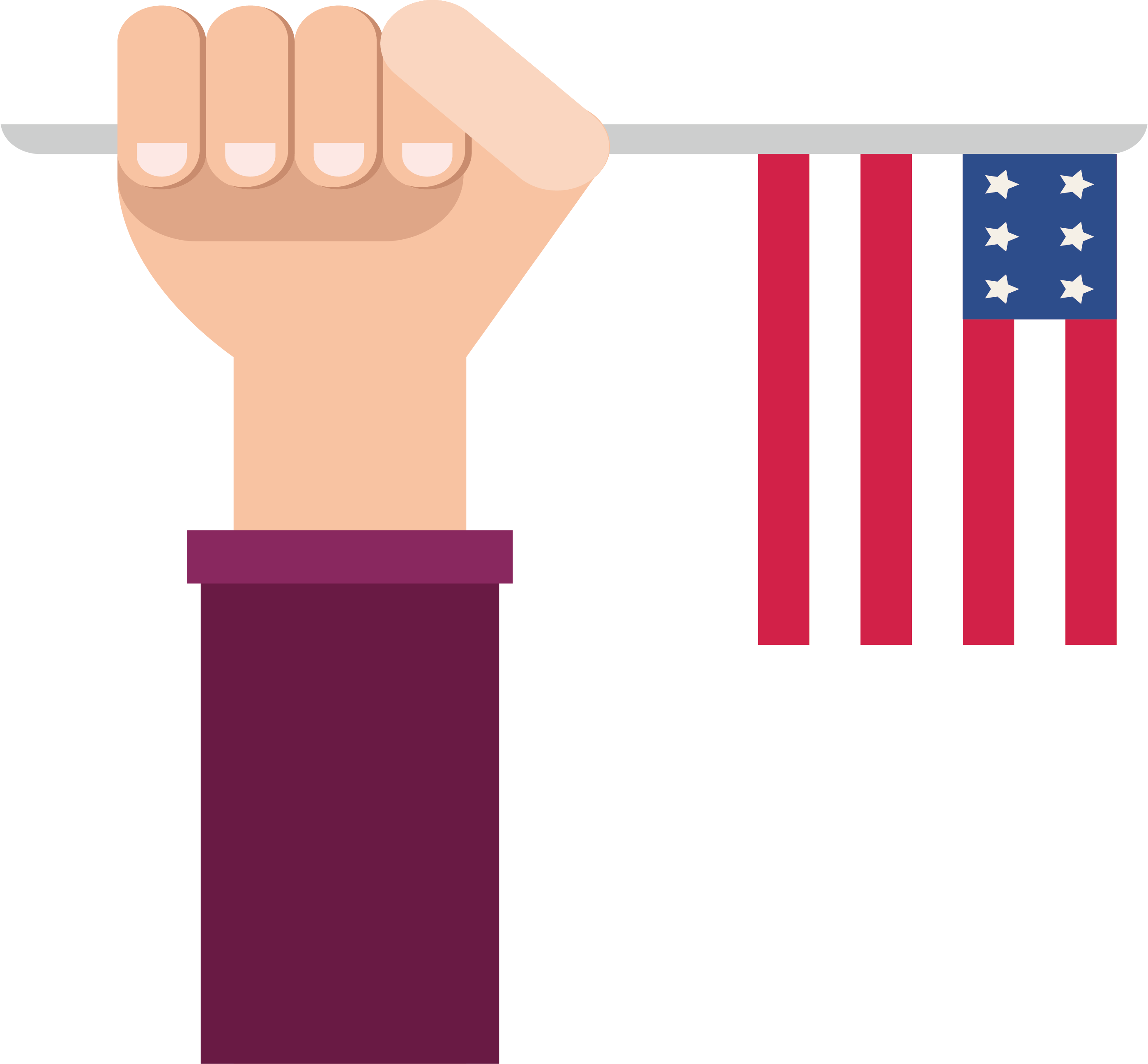Freeuse Library Flag Of The United States National - Holding American Flag Png (2795x2592), Png Download