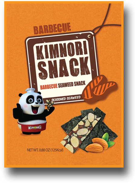 Kimnori Snack With Sliced Almonds Bbq Flavor 1 Box - 8809275382987 (497x646), Png Download