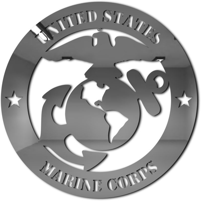 Stainless Marine Corps Logo (800x800), Png Download