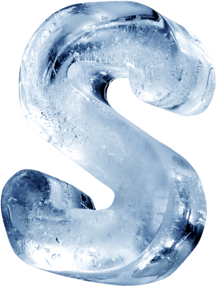 Ice Rotation Font - Blue Glass Letters Png (595x595), Png Download