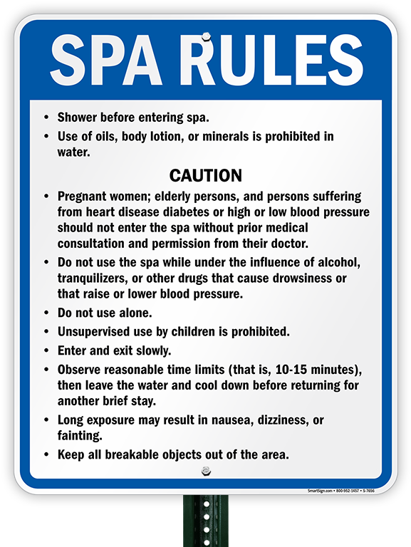 North Carolina Spa Rules Sign - 10 Swimming Pool Rules (800x800), Png Download