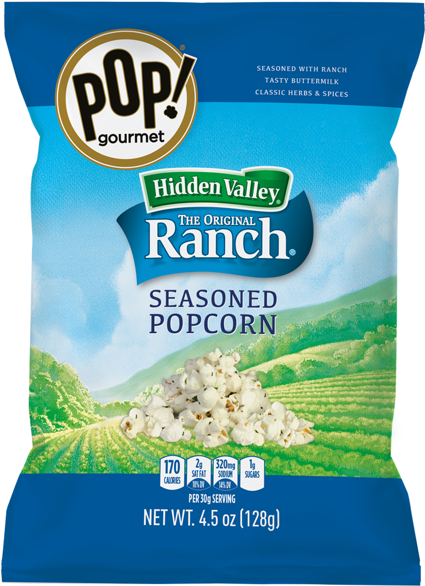 Hidden Valley® Ranch Seasoned Popcorn - Hidden Valley Ranch Popcorn (1296x1296), Png Download