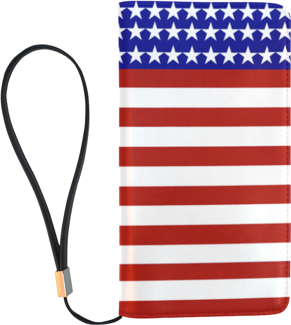 Usa Patriotic Stars & Stripes Men's Clutch Purse （model - Flag Of The United States (1000x1000), Png Download