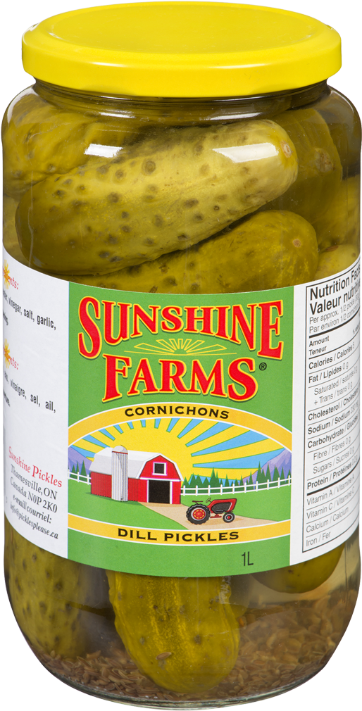 Organic Whole Dill Pickles By Sunshine Farms - Spreewald Gherkins (1024x1024), Png Download