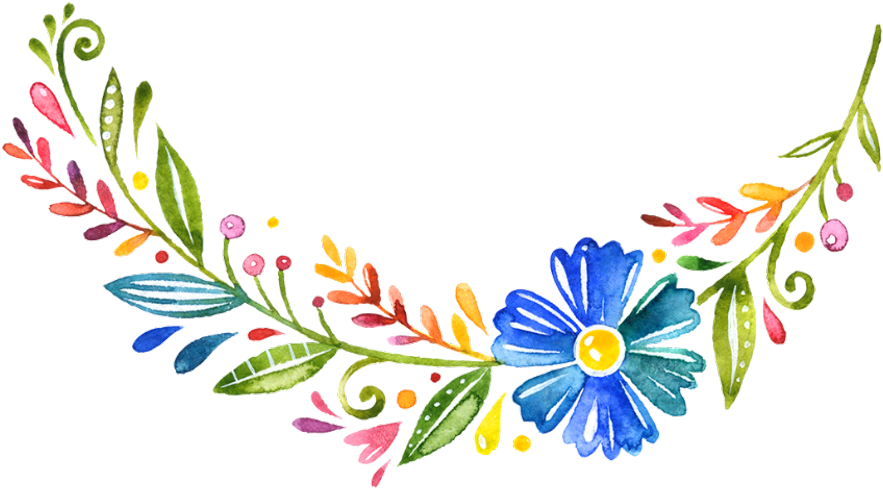 #bloom #pink #frame #flower #border #flowers #white - Watercolor Painting (1024x1024), Png Download