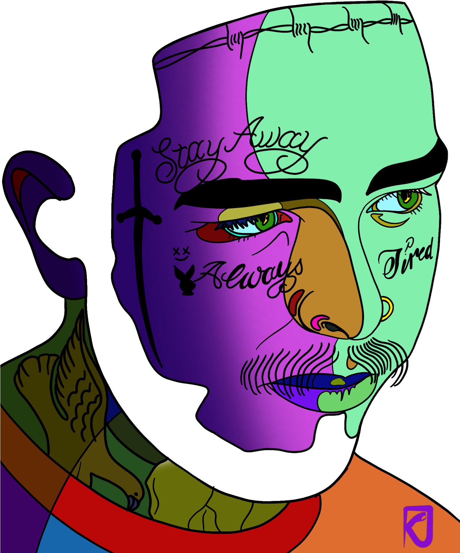 1536 X 2048 3 - Transparent Post Malone Cartoon (1536x2048), Png Download