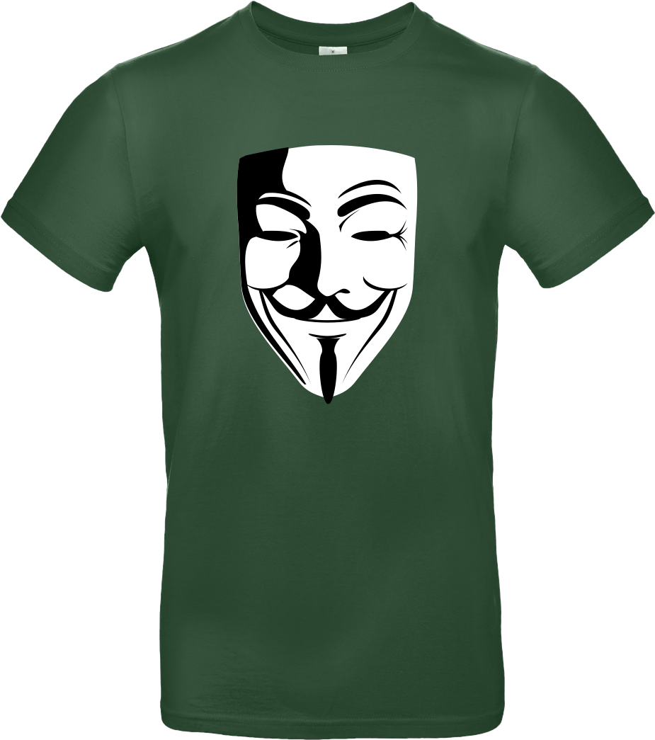 Guy Fawkes T-shirt B&c Exact - V For Vendetta Mask (1044x1044), Png Download