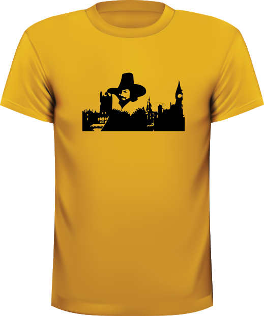 Posterity Guy Fawkes Shirt - Silhouette (519x620), Png Download