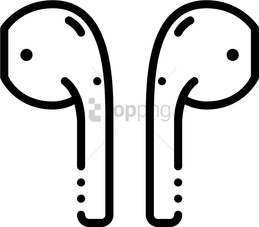 Free Png Airpods Icon - Icon Headphone Png (850x744), Png Download