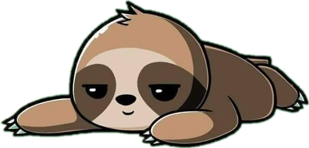 Download HD Kawaii Cute Cartoon Sloth Transparent PNG Image - NicePNG.com