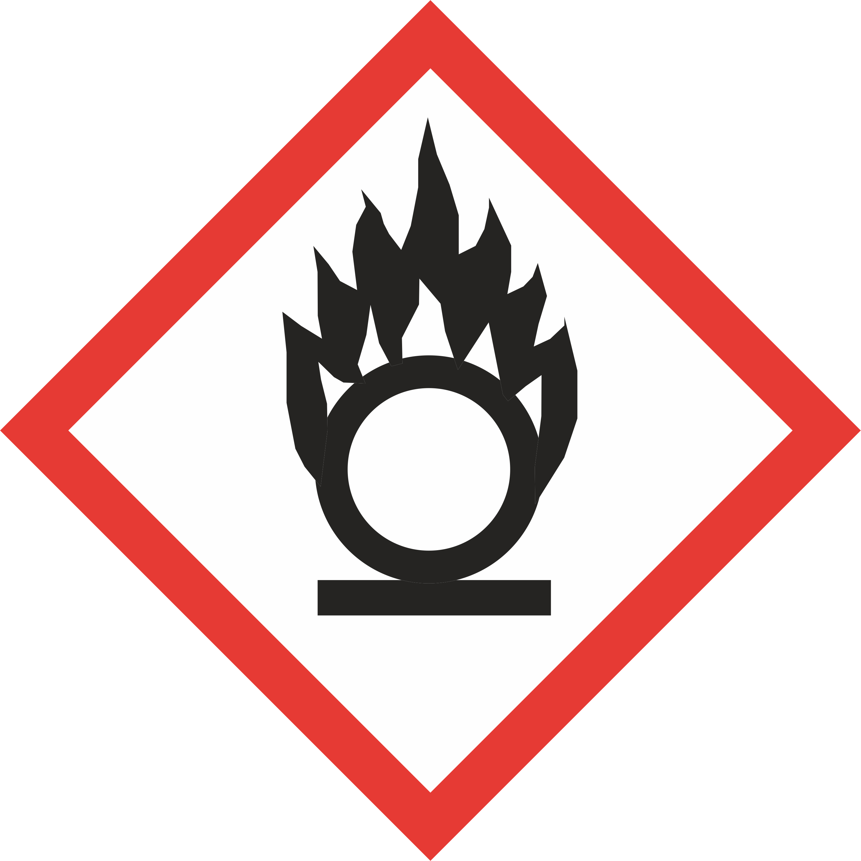 Flame Over Circle - Simbolo Peligro Para La Salud (3000x3000), Png Download