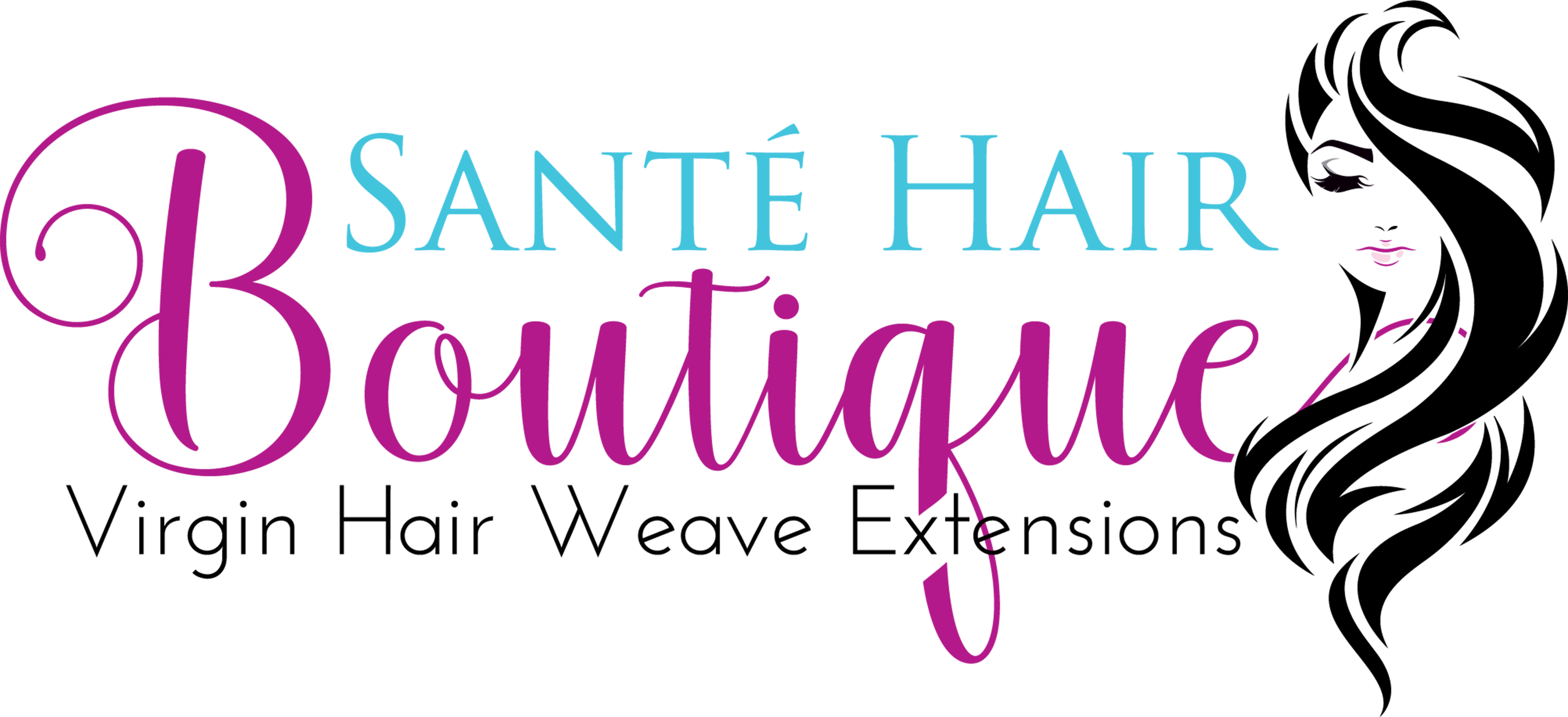 Santè Hair Boutique - Calligraphy (6944x3178), Png Download