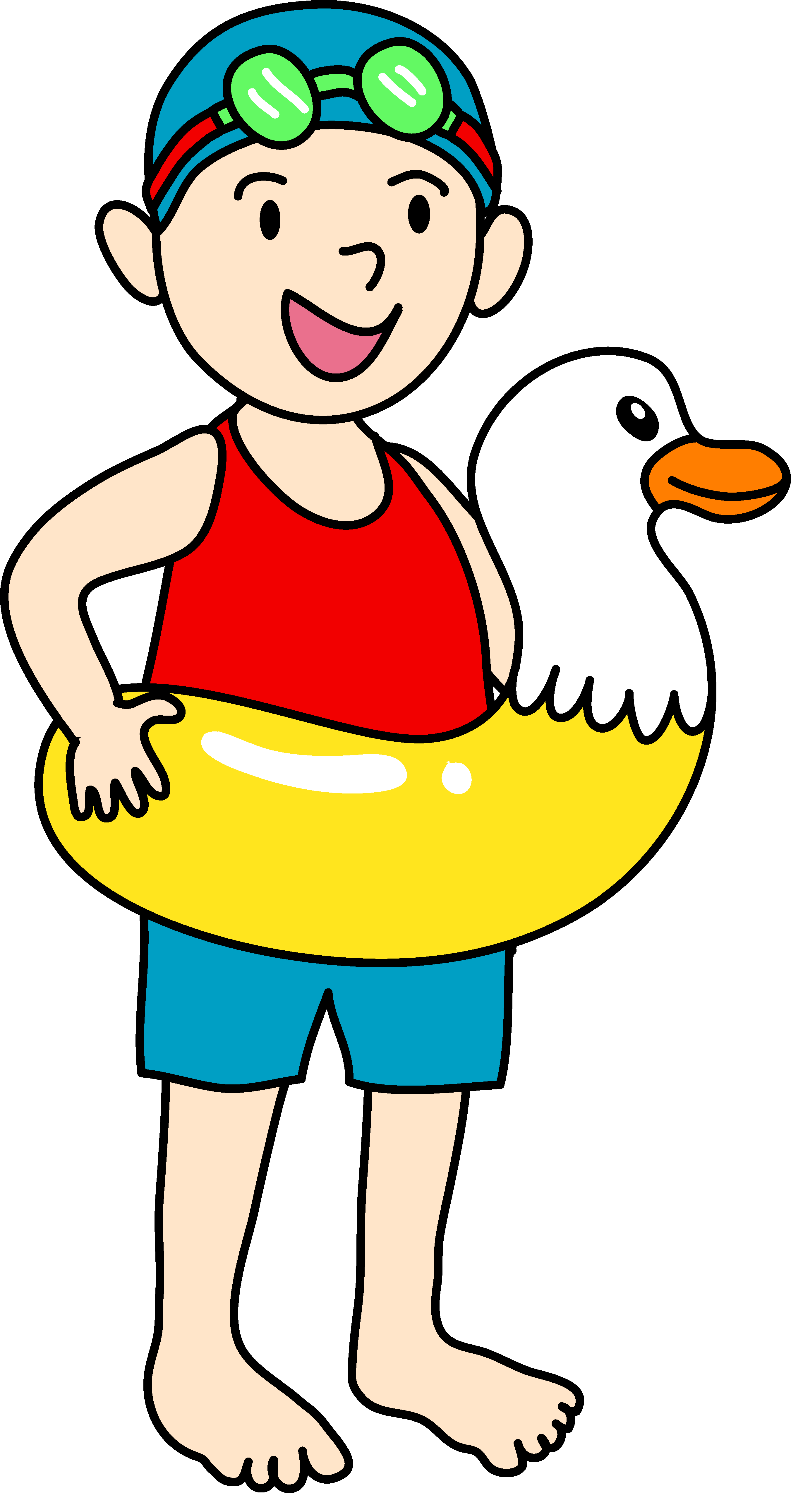 Swimming Clipart Transparent Clip Art Images - Pool Clipart Boy (2703x5101), Png Download
