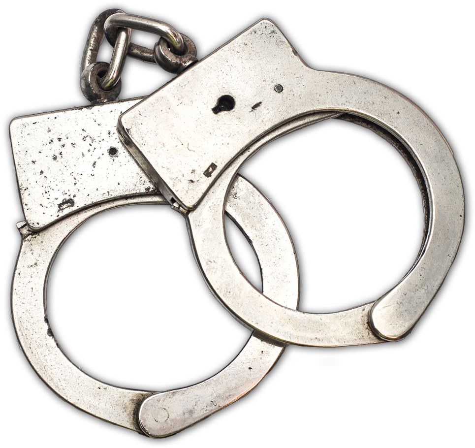 Handcuffs - Silver (1000x927), Png Download