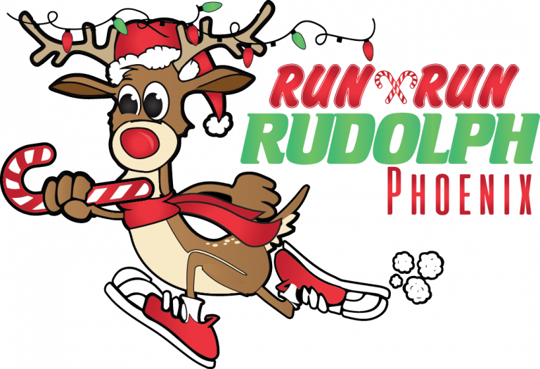 Reindeer Clipart Bowling - Phoenix Run Run Rudolph Half Marathon | Quarter Marathon (768x524), Png Download