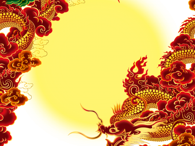 Chinese Dragon Clipart Moon Festival - Red Chinese Dragons Png (640x480), Png Download