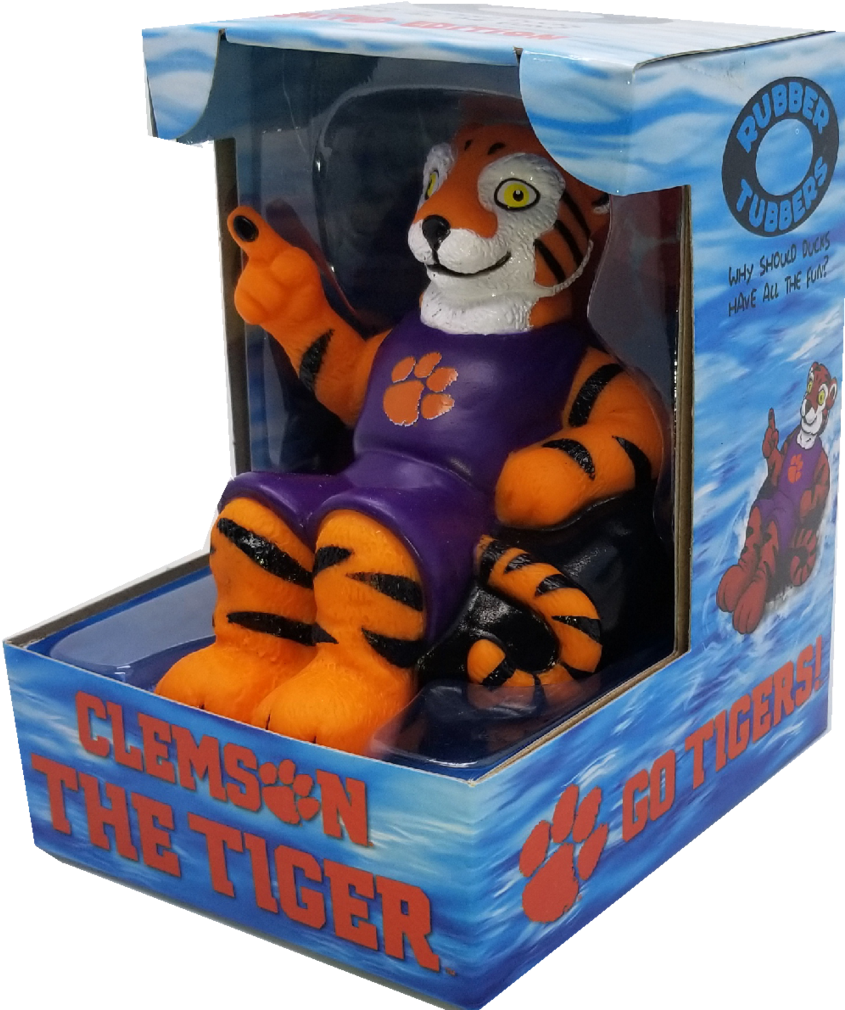 Clemson- The Tiger - Baby Toys (849x1024), Png Download