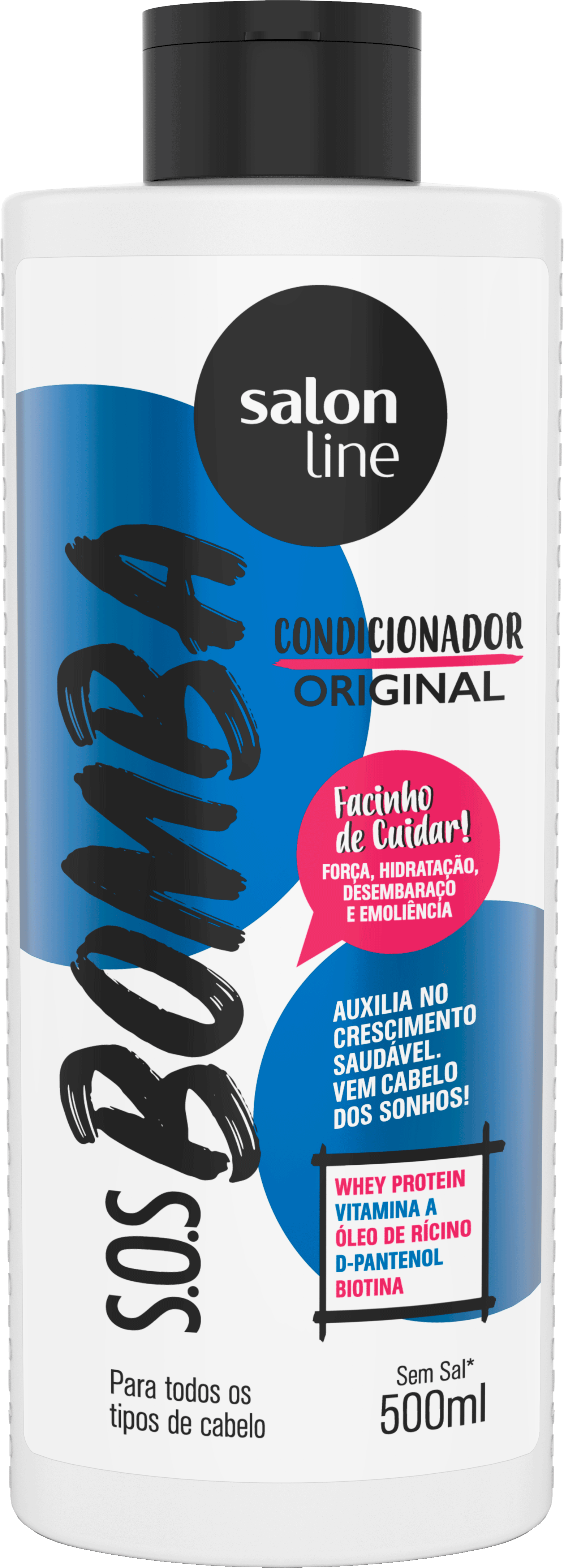 Ressecamento Faz Cair O Cabelo Condicionador Sos Bomba - Condicionador Salon Line Bomba (1561x4339), Png Download