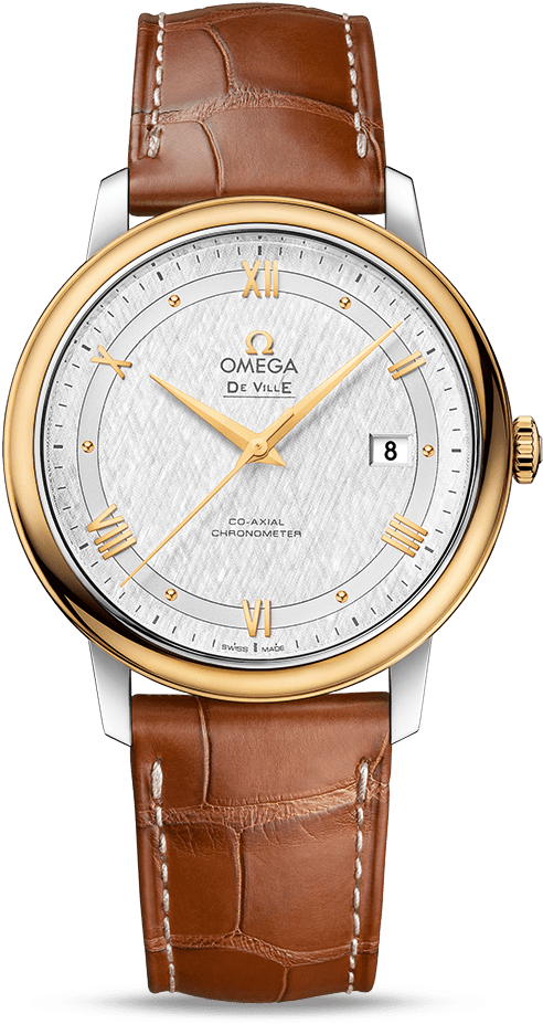 De Ville Prestige Co‑axial - Omega Leather Strap Watch (800x1100), Png Download