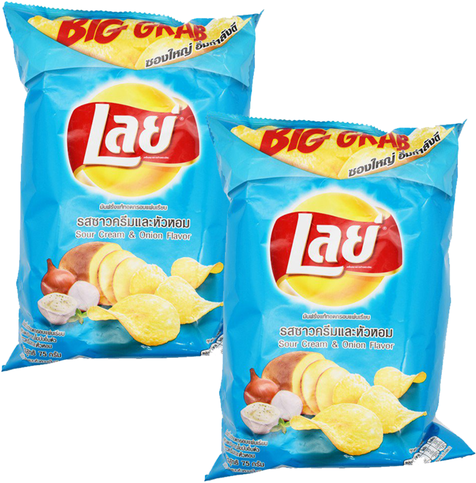 Lay's Classic Sour Cream 75g - Potato Chip (1200x1200), Png Download