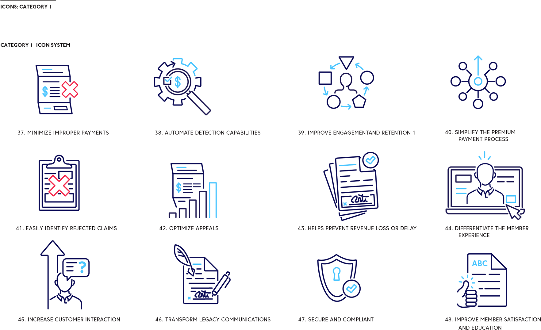 Icon Library I Created For My Company - Electric Blue (1920x1243), Png Download