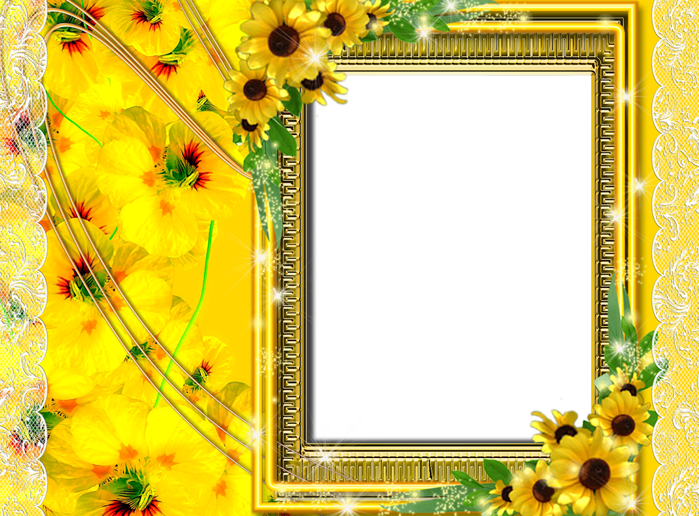 20 Molduras Floridas Para Fotos E Mensagens De Amor - Frames Of Flower Png (1000x738), Png Download