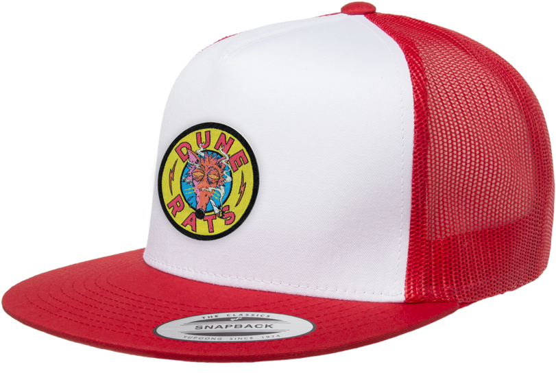 Death Rat / White Red Trucker Snapback Cap - Baseball Cap (1024x1024), Png Download
