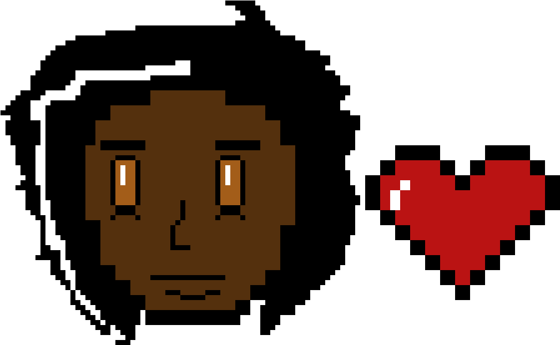 Meow - Pixel Heart (1230x750), Png Download